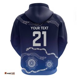 RugbyLife Shop Custom Geelong Pride Hoodie On the Road to Glory Indigenous Aboriginal LT9