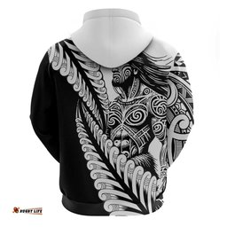 RugbyLife Shop Koru Fern New Zealand Maori Tribal Warrior Hoodie LT9