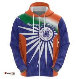 RugbyLife Shop India Cricket Custom Hoodie Ashoka Chakra with Flag Style LT9