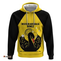 RugbyLife Shop Custom Western Australia Bowls Hoodie Go Champions WA Black Swan LT14