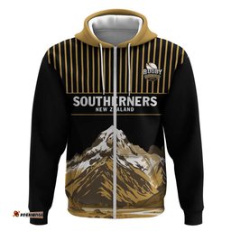 RugbyLife Shop Custom Oceania Football NZ South Island Hoodie Minimal Mount Cook Silhouette LT9