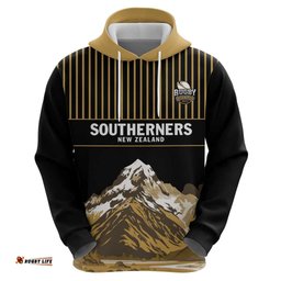 RugbyLife Shop Custom Oceania Football NZ South Island Hoodie Minimal Mount Cook Silhouette LT9