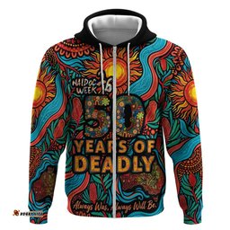 RugbyLife Shop NAIDOC Week 26 Hoodie 50 Years of Deadly Aboriginal Motif LT03