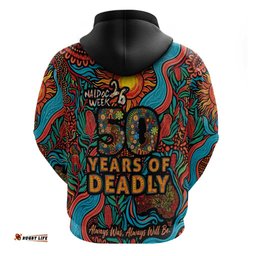 RugbyLife Shop NAIDOC Week 26 Hoodie 50 Years of Deadly Aboriginal Motif LT03