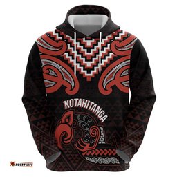 RugbyLife Shop Maori Waitangi Hoodie Kotahitanga Poutama Mix Whakairo LT7
