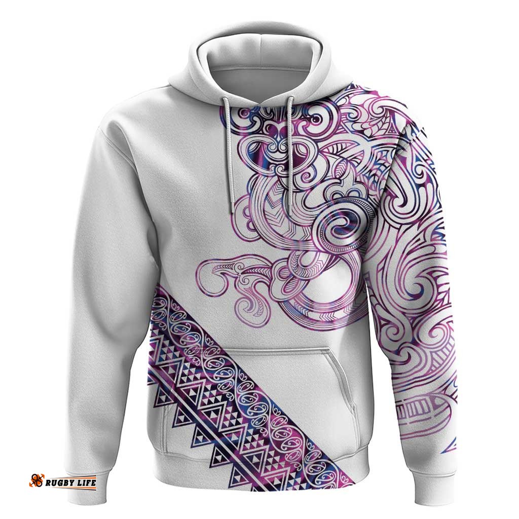 RugbyLife Shop Mawhero Paua shell Kowhaiwhai Taniko Personalised Hoodie Taniwha Maori Tribal Style LT9