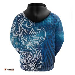 RugbyLife Shop Matariki Galaxy Hoodie Maori Taniko Pattern LT9