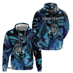 RugbyLife Shop Personalised Maori Romantic Valentine Hoodie The Hongi Kiss Blue Galaxy DT05