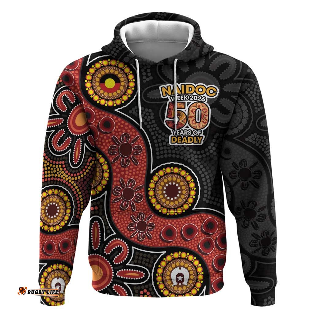 RugbyLife Shop NAIDOC Week 2026 Hoodie 50 Years of Deadly Indigenous Pride LT18