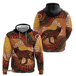 RugbyLife Shop Indigenous Dingo Australia Hoodie Australian Aboriginal Art Proud LT14
