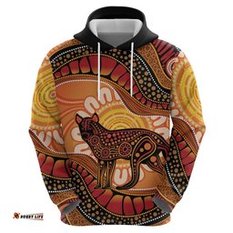 RugbyLife Shop Indigenous Dingo Australia Hoodie Australian Aboriginal Art Proud LT14