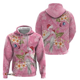 RugbyLife Shop Joyful Pink Cockatoo Hoodie Australia Christmas Vibes LT9