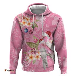 RugbyLife Shop Joyful Pink Cockatoo Hoodie Australia Christmas Vibes LT9