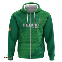 RugbyLife Shop Custom Ireland Cricket Hoodie Irish Celtic Knot - National Color LT14