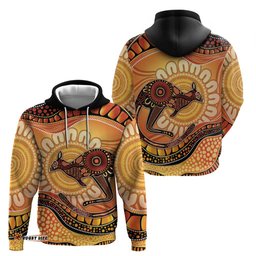 RugbyLife Shop Indigenous Kangaroo Australia Hoodie Australian Aboriginal Art Proud LT14