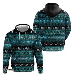 RugbyLife Shop New Zealand Darts Christmas Hoodie Merry Xmas Aotearoa Maori Paua Shell LT14