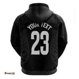 RugbyLife Shop New Zealand Basketball Ta Moko Tribal Custom Hoodie LT03