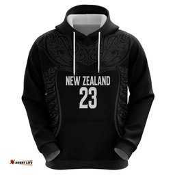 RugbyLife Shop New Zealand Basketball Ta Moko Tribal Custom Hoodie LT03