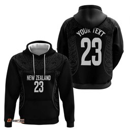 RugbyLife Shop New Zealand Basketball Ta Moko Tribal Custom Hoodie LT03