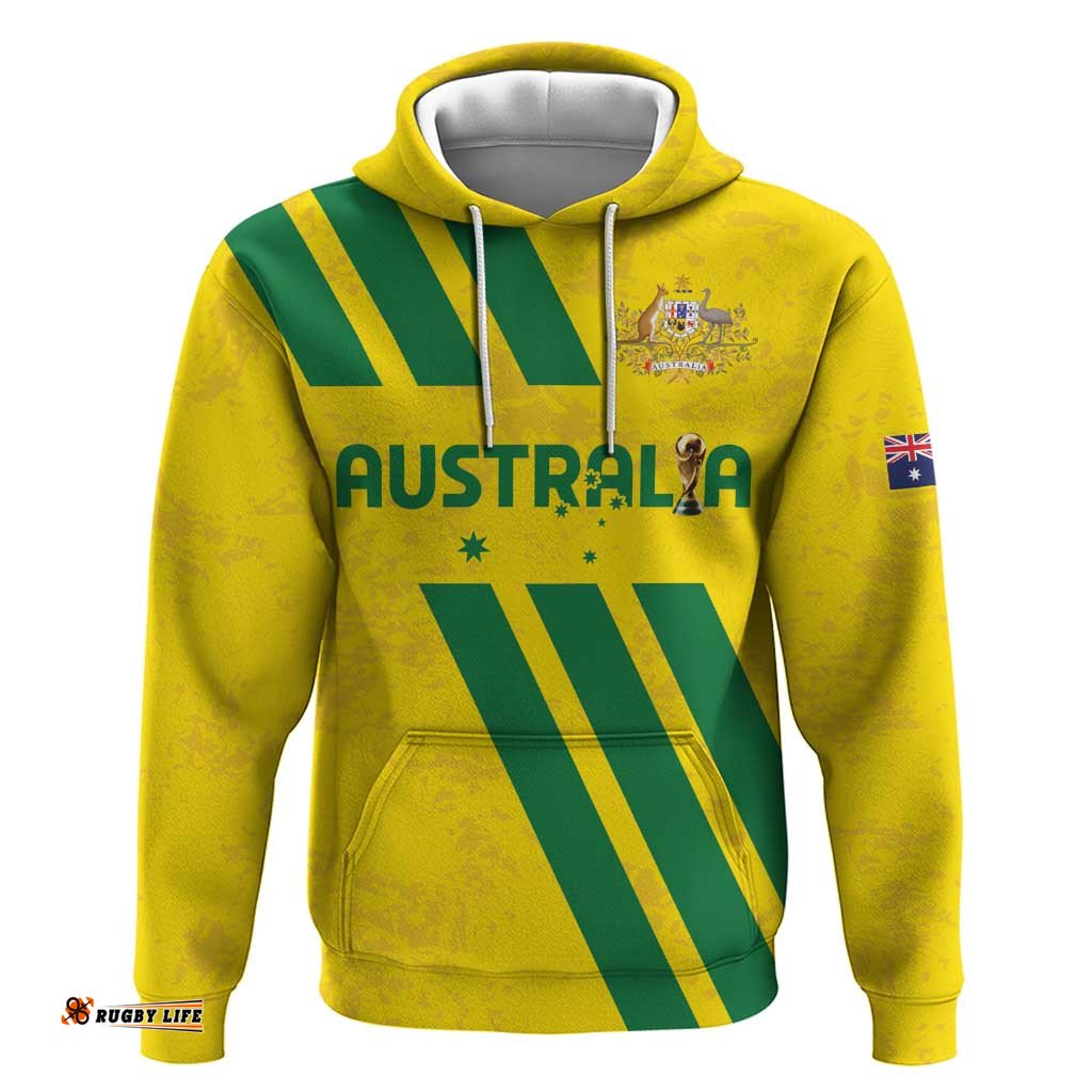 RugbyLife Shop Custom Soccer 2026 Australia Hoodie Socceroos Go Glory LT01