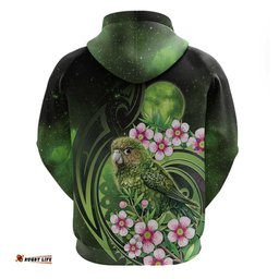 RugbyLife Shop New Zealand Aotearoa Kakapo Hoodie Maori Pattern With Manuka Galaxy Style LT05