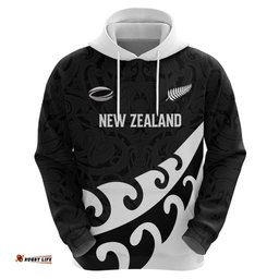 RugbyLife Shop Custom NZ Rugby Hoodie Koru and Silver Fern Sporty Style LT03