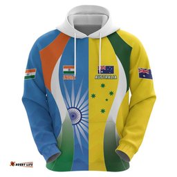 RugbyLife Shop Custom India Vs Australia Cricket Hoodie Final Matchup LT05