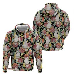 RugbyLife Shop Little Corella Australia Cockatoo Hoodie Cacatua Sanguinea Banksia Seamless Black LT14