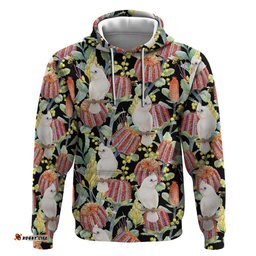 RugbyLife Shop Little Corella Australia Cockatoo Hoodie Cacatua Sanguinea Banksia Seamless Black LT14