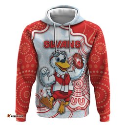 RugbyLife Shop Custom Swans Football Hoodie Aboriginal Dot Art Pattern DT05