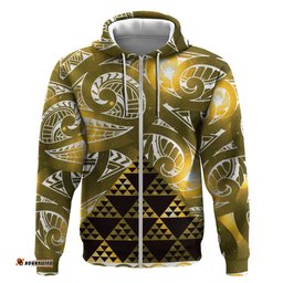 RugbyLife Shop Matariki New Zealand Hoodie NZ Niho Taniwha Maori New Year Yellow Galaxy LT14