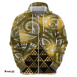 RugbyLife Shop Matariki New Zealand Hoodie NZ Niho Taniwha Maori New Year Yellow Galaxy LT14