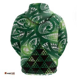RugbyLife Shop Matariki New Zealand Hoodie NZ Niho Taniwha Maori New Year Green Galaxy LT14