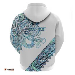 RugbyLife Shop Kahui Whetu Paua shell Kowhaiwhai Taniko Personalised Hoodie Taniwha Maori Tribal Style LT9