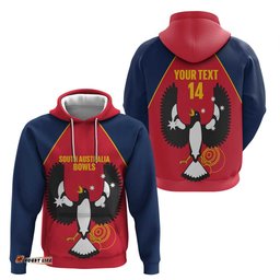 RugbyLife Shop Custom South Australia Bowls Hoodie Go Champions SA Piping Shrike LT14