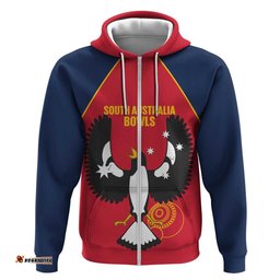 RugbyLife Shop Custom South Australia Bowls Hoodie Go Champions SA Piping Shrike LT14