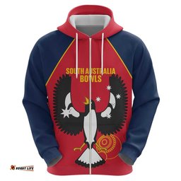 RugbyLife Shop Custom South Australia Bowls Hoodie Go Champions SA Piping Shrike LT14