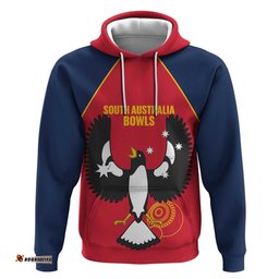 RugbyLife Shop Custom South Australia Bowls Hoodie Go Champions SA Piping Shrike LT14