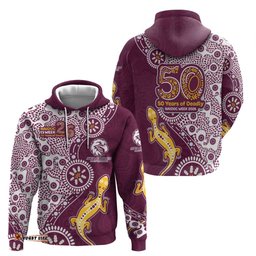 RugbyLife Shop Manly Warringah Sea Eagles NAIDOC Week 2026 Hoodie Aboriginal Lizard Dot Painting - 50 Years of Deadly TS04