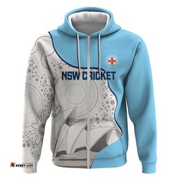 RugbyLife Shop Custom New South Wales Cricket Hoodie Go NSW - Aboriginal Art LT14