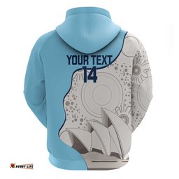 RugbyLife Shop Custom New South Wales Cricket Hoodie Go NSW - Aboriginal Art LT14
