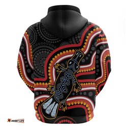 RugbyLife Shop Indigenous Platypus Australia Hoodie Australian Aboriginal Art Proud LT14