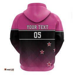 RugbyLife Shop Custom New Zealand Women Cricket Hoodie Pink Simple Style LT05