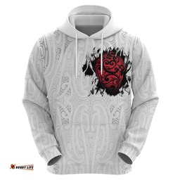 RugbyLife Shop New Zealand Maori Heart Tribal Personalised Hoodie Polynesian Patterns LT9