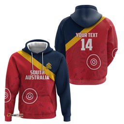 RugbyLife Shop Custom South Australia Cricket Hoodie Go Champions - Aboriginal Art LT14