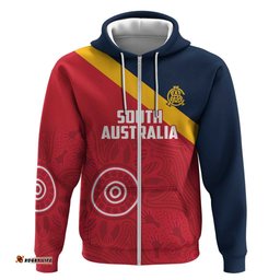 RugbyLife Shop Custom South Australia Cricket Hoodie Go Champions - Aboriginal Art LT14