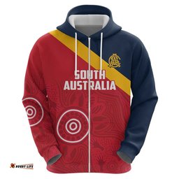 RugbyLife Shop Custom South Australia Cricket Hoodie Go Champions - Aboriginal Art LT14