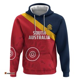 RugbyLife Shop Custom South Australia Cricket Hoodie Go Champions - Aboriginal Art LT14