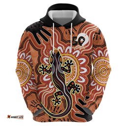 RugbyLife Shop Personalised Australia Lizard NAIDOC Week 2026 Hoodie 50 Years of Deadly Aboriginal Art LT14