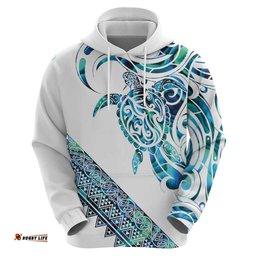 RugbyLife Shop Kahui Whetu Paua shell Kowhaiwhai Taniko Personalised Hoodie Turtle Tattoo Maori Tribal Style LT9